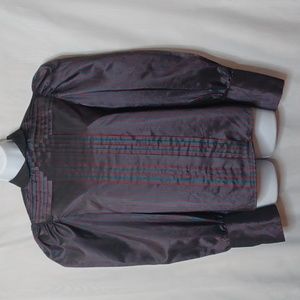 Vintage Giulliana Women's Stripe Top With Pleats. Size 8